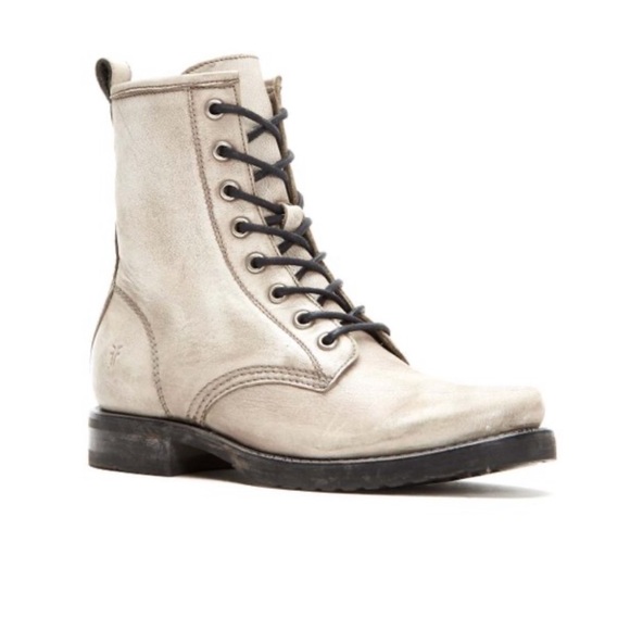 Frye Shoes - FRYE Veronica Lace Up Combat Moto Leather Boots